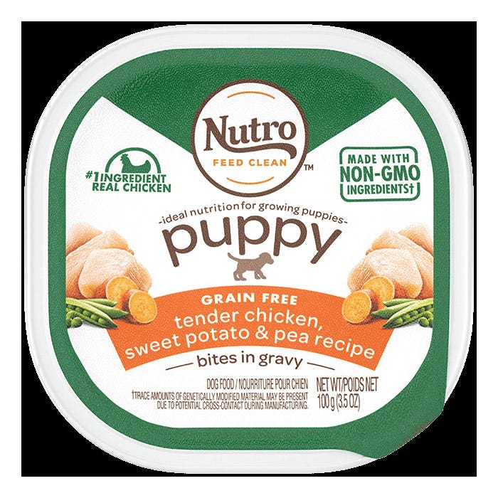Nutro 50411779 Dog Food Puppy Breed Wet Chicken Pea Sweet
