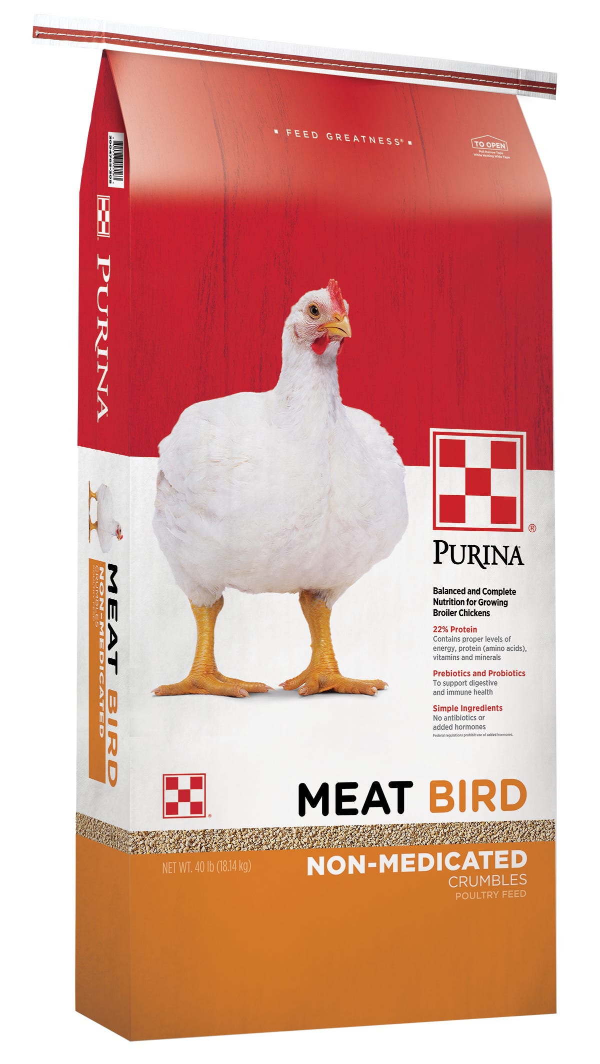 Meat Bird Non Medicated Crumbles Poultry Feed 40 Lb