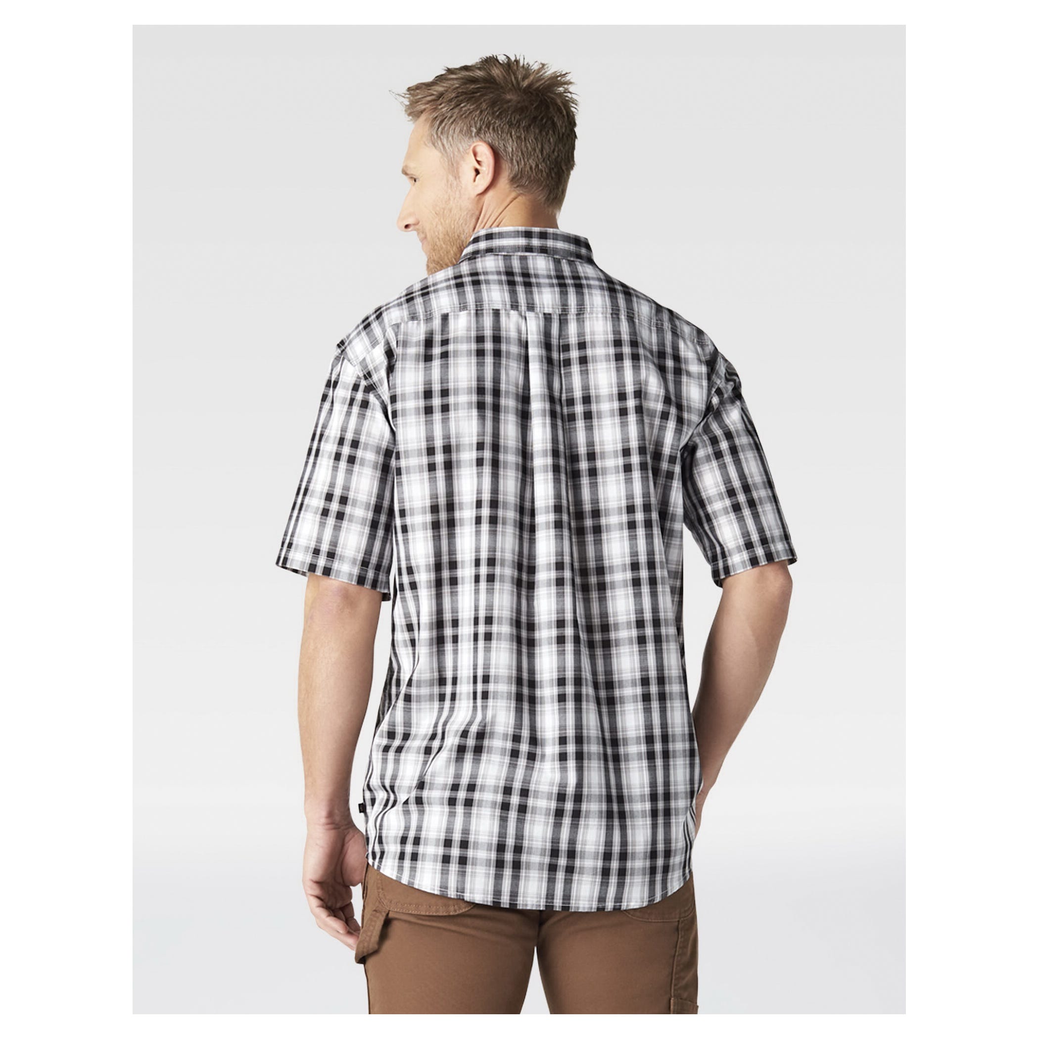 Dickies WS525PLK XL Shirt, XL, Cotton/Polyester, Black Smoke