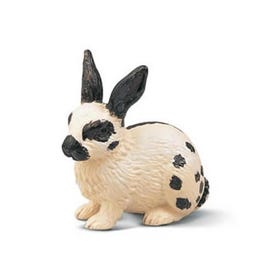 Schleich White and Black Toy Rabbit 1.6