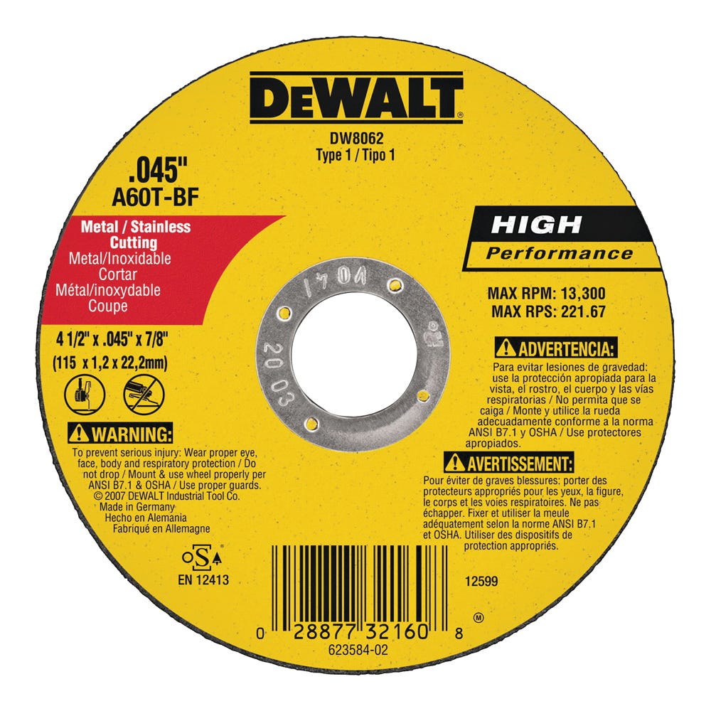 Dewalt cutting wheel online