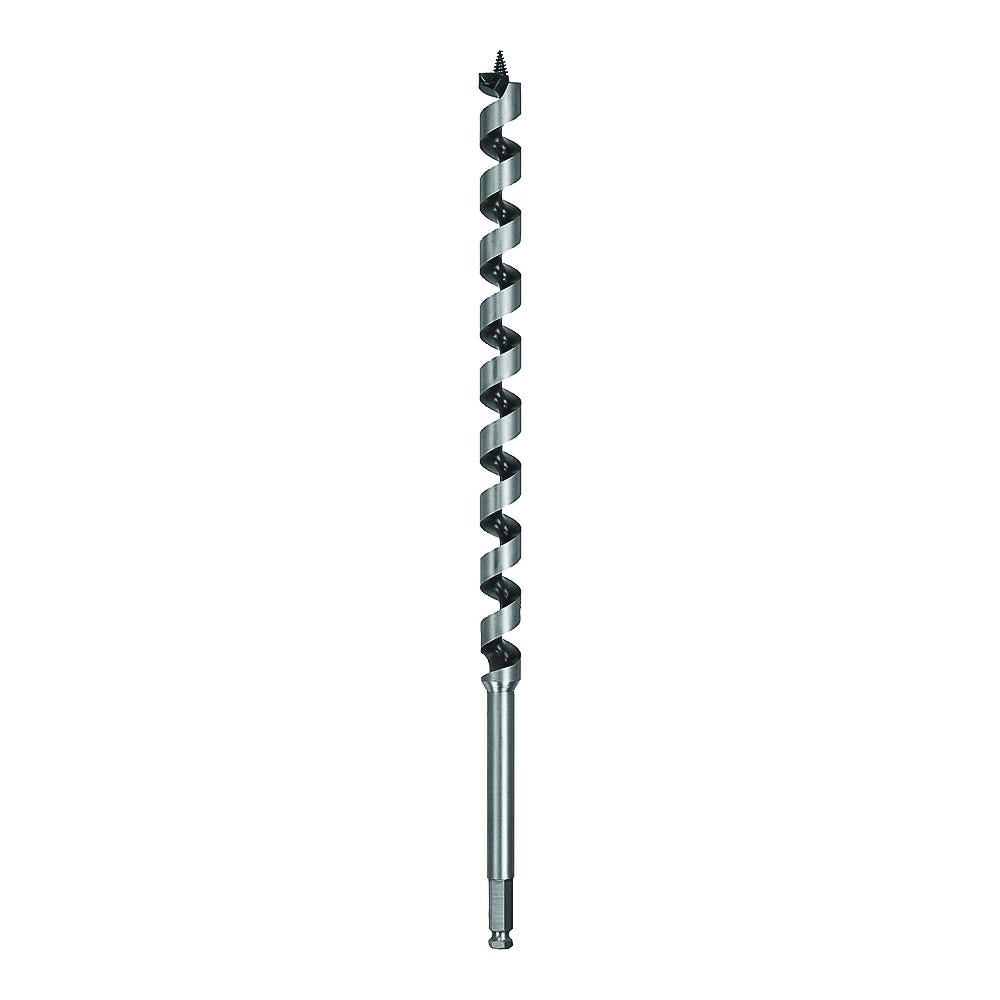 DeWALT DW1683 Auger Bit 3 4 in Dia 17 in OAL Auger Bit Hollow Center Flute 7 16 in Dia Shank Ball Groove Shank